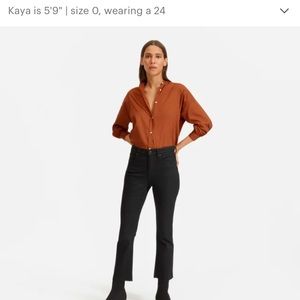 NWT Everlane high rise kick crop jeans